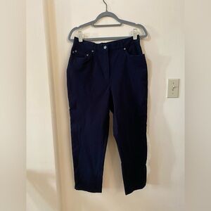Lauren Ralph Lauren Navy Cropped Chino Pants Women’s Size 10 Vintage
